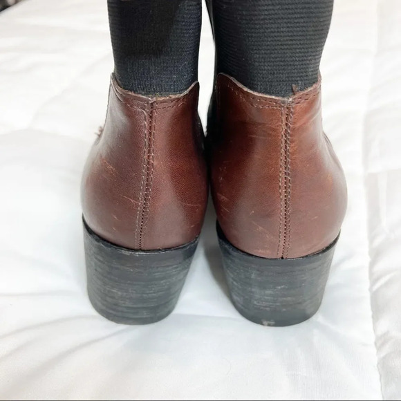 Matt Bernson Brown Leather Chelsea Ankle Boots - Picture 5 of 8